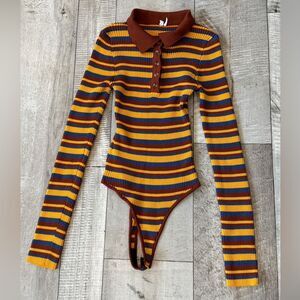 Urban Outfitters Out From Under Ribbed Long Sleeve Bodysuit